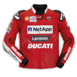 Red And White Ducati Team 19 - Leather jacket