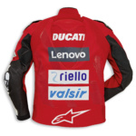 Red And White Ducati Team 19 - Leather jacket - Image 2