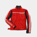 Red Motorcycle Leather Ducati Jacket