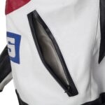 Repsol Duhan Blue And White Leather Motorcycle Jacket - Image 3