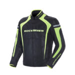 Rock Biker Green And Black Motorcycle Racing Armor Jacket