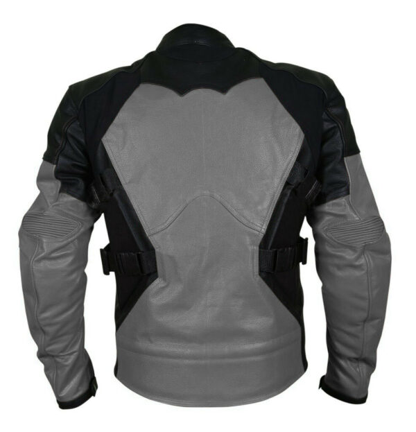 Motor Bike Front Zipper Leather Safety Pads jacket - Image 2