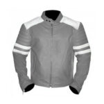 White Lines Quilted Arms Safety Pads Jacket
