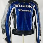 Suzuki Blue And White Racing Leather Jacket