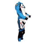 SUZUKI Branded Motorbike Three Tone Black Blue White Leather Suit - Image 2