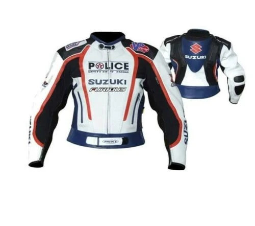 suzuki-furious-blue-leather-racing-jacket.jpg Suzuki Furious Blue Leather Racing Jacket - Image 1