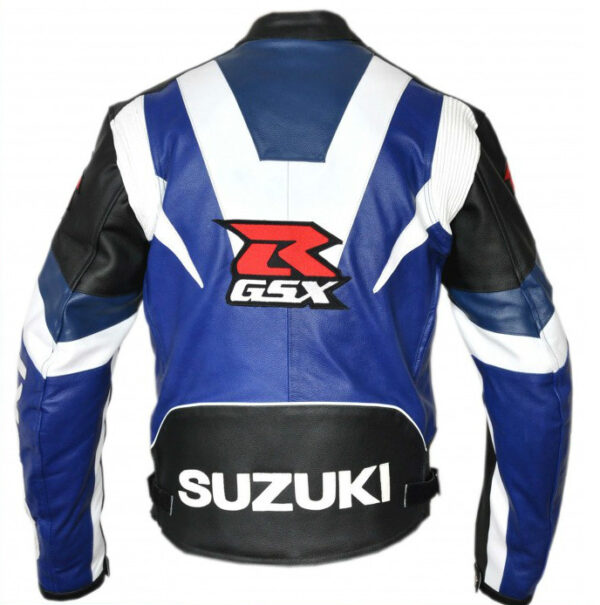 Suzuki GSXR Motorbike Leather Jacket - Image 2