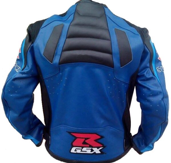 Suzuki GSXR Motorbike Leather Jacket - Image 2