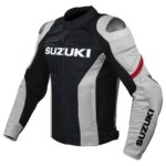 Suzuki GSXR Motorcycle Leather Protective Jacket