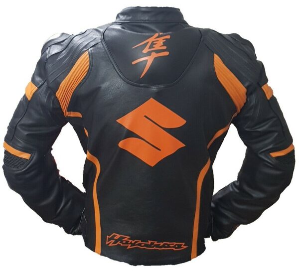 Suzuki Hayabusa Motorbike Leather Jacket - Image 2