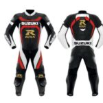SUZUKI Motorbike Racing Black Leather Suit