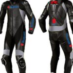 SUZUKI Motorbike Sport Black Leather Suit