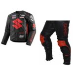 SUZUKI Motorcycle Two Tone Sport Leather Suit