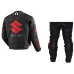 SUZUKI Motorcycle Two Tone Sport Leather Suit - Image 2