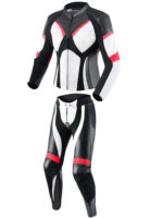 Two piece Motorcycle leather Black & White suit