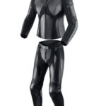 Two piece Motorcycle leather Rebel Black suit