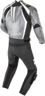White And Grey Custom Racing Motorcycle Jackets With Safety Pads - Image 2