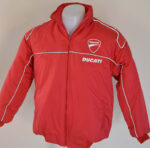 White And Red Ducati Wind Breaker Jacket
