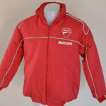 White And Red Ducati Wind Breaker Jacket