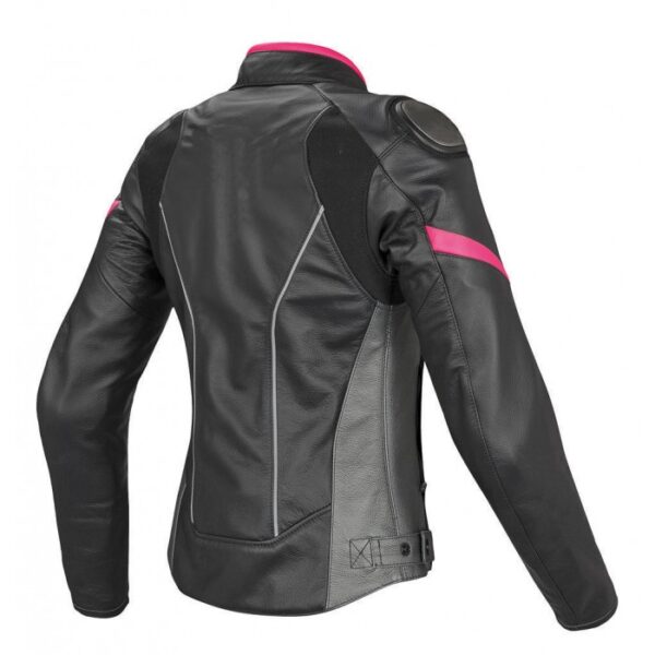 Women Racing Motorcycle Motorbike Leather Jacket - Image 2