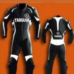 Yamaha Black And White Motorcycle Leather Racing Suit