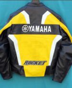 Yamaha Black And Yellow Motorcycle Jacket - Image 2