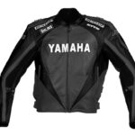 Yamaha Black Motorcycle Racing Leather Jacket