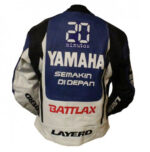 Yamaha Blue And White Motorcycle Jacket - Image 2