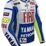 Yamaha Blue And White Motorcycle Leather Jacket