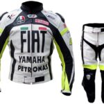 YAMAHA FIAT Motorbike Men White Leather Suit
