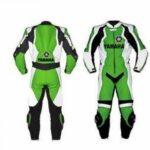 Yamaha Green And White Motorcycle Suit