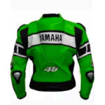 Yamaha green Motorcycle Leather Racing Jacket - Image 2