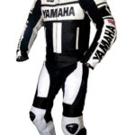 YAMAHA Motorcycle Black Leather Suit