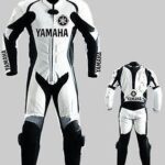 YAMAHA Motorcycle White Leather Suit