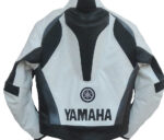 Yamaha Motorcycle White And Black Racing Leather Jacket - Image 2