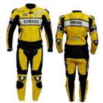 YAMAHA Motorcycle Yellow Leather Suit