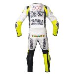 YAMAHA PETRONAS Motorcycle Three Tone Yellow White Black Leather Suit - Image 2