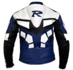 Yamaha R1 Motorbike Blue Racing Leather Jacket - Image 2