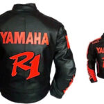 Yamaha R1 Red And Black Motorcycle Leather Jacket