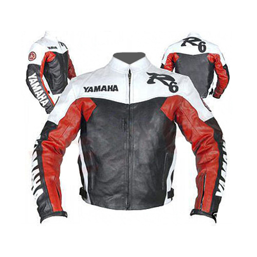 yamaha-r6-red-and-white-branded-motorbike-leather-jacket.jpg Yamaha R6 Red And White Branded Motorbike Leather Jacket - Image 1