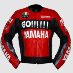 Yamaha Red And Black Motorcycle Leather Jacket