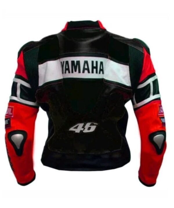 Yamaha Motorcycle Red Leather Racing Jacket - Image 2