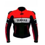 Yamaha Motorcycle Red Leather Racing Jacket