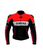 Yamaha Motorcycle Red Leather Racing Jacket