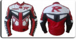 Yamaha Sport  Red And White Branded Motorbike Leather Jacket - Image 2
