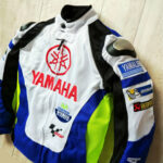 Yamaha White And Yellow Motorcycle Racing Jacket - Image 3