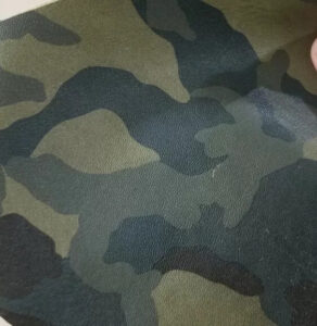 Full Grain Camouflage Print Cowhide