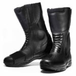 Black Motorbike Leather Shoes