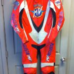 MV Agusta Motorcycle Racing Red Leather Suit