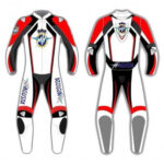 MV Agusta Motorcycle Racing White Leather Suit